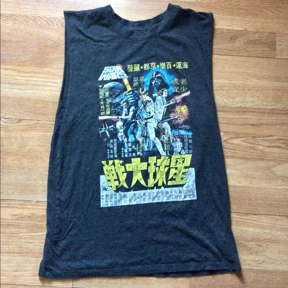 Retro distressed Star Wars sleeveless shirt